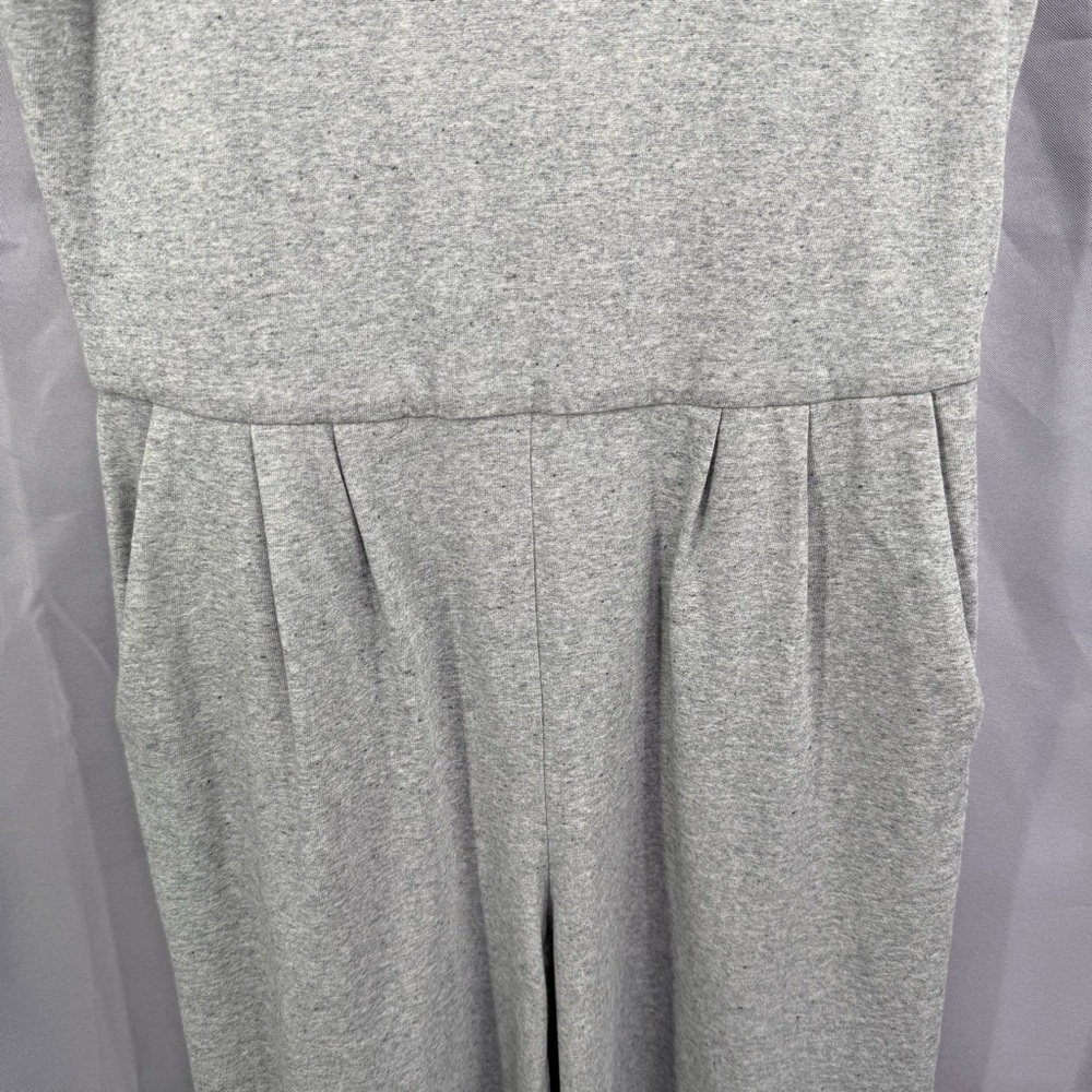 Eileen Fisher Moon Gray Organic Cotton Cropped Wide Leg Jumpsuit Size XS - Picture 6 of 7